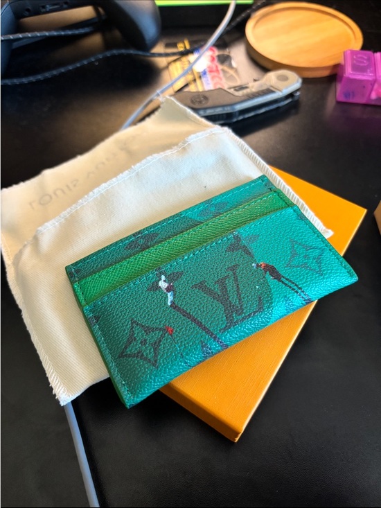 Louis Vuitton Other - Louis Vuitton Teal and Green Monogram Card Holder